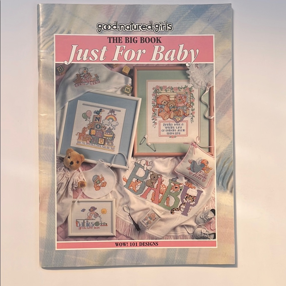 Good Natured Girls Just for Baby Cross Stitch Pattern Book Vintage 1996